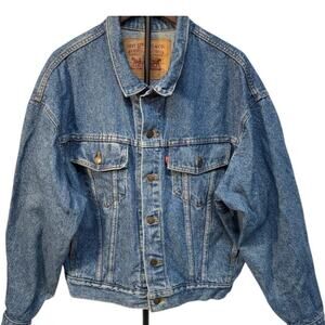 Men's Vintage 80's Levi's Denim Trucker Rock Jean Jacket WPL 423 Size Medium (M)